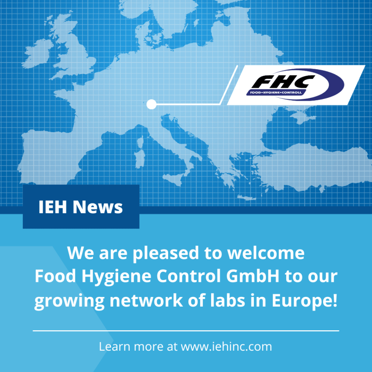 IEH Announces Acquisition of Food Hygiene Control GmbH (FHC) IEH