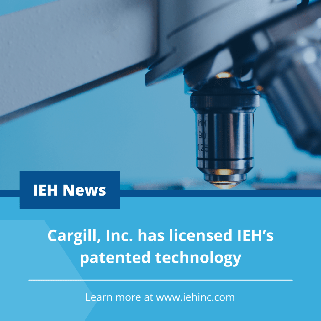 Cargill, Inc licensed IEH's patented technology