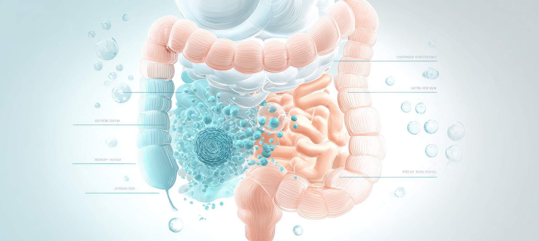 Detailed illustration of human digestive system anatomy with labeled parts and structures.